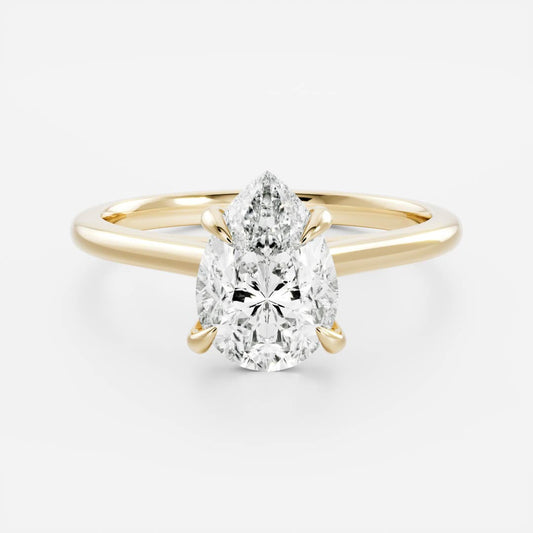 Oval Three Stone Lab Grown Diamond Engagement Ring