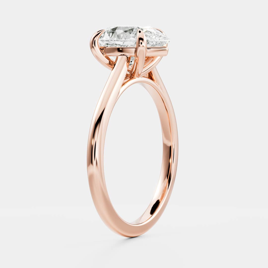 Oval Three Stone Lab Grown Diamond Engagement Ring