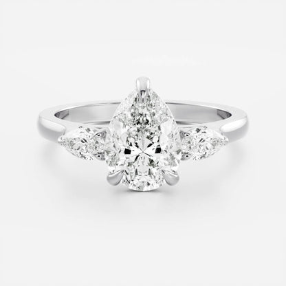 Oval Three Stone Lab Grown Diamond Engagement Ring