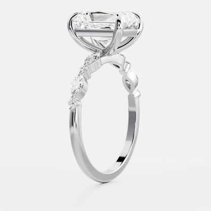 Oval Three Stone Lab Grown Diamond Engagement Ring