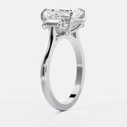 Oval Three Stone Lab Grown Diamond Engagement Ring