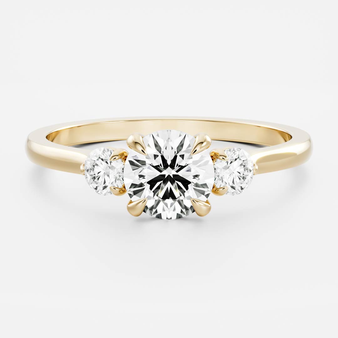 Oval Three Stone Lab Grown Diamond Engagement Ring