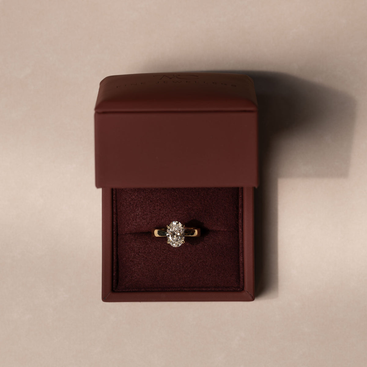 Oval Three Stone Lab Grown Diamond Engagement Ring
