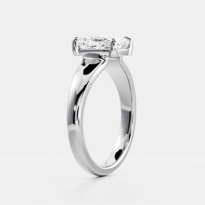 Oval Three Stone Lab Grown Diamond Engagement Ring