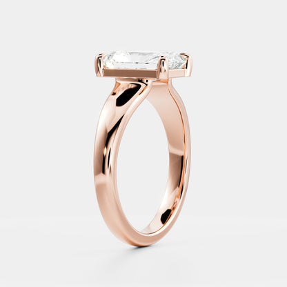 Oval Three Stone Lab Grown Diamond Engagement Ring