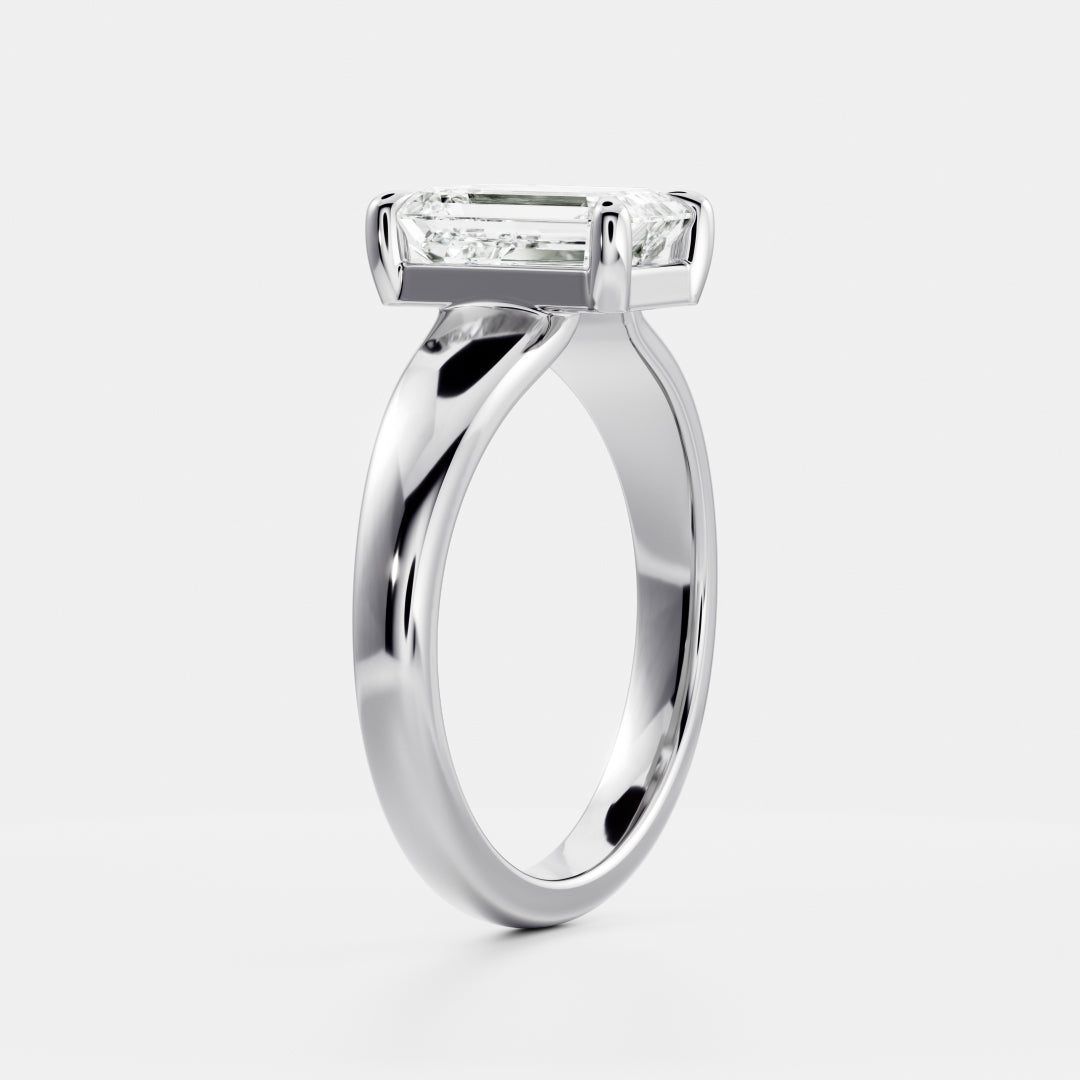 Oval Three Stone Lab Grown Diamond Engagement Ring