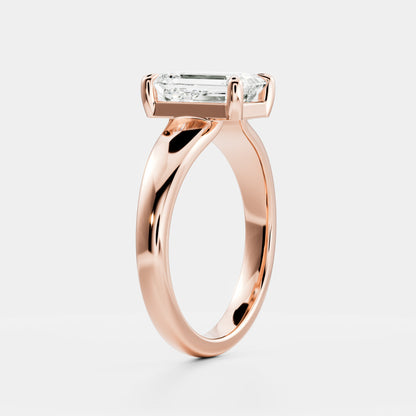 Oval Three Stone Lab Grown Diamond Engagement Ring