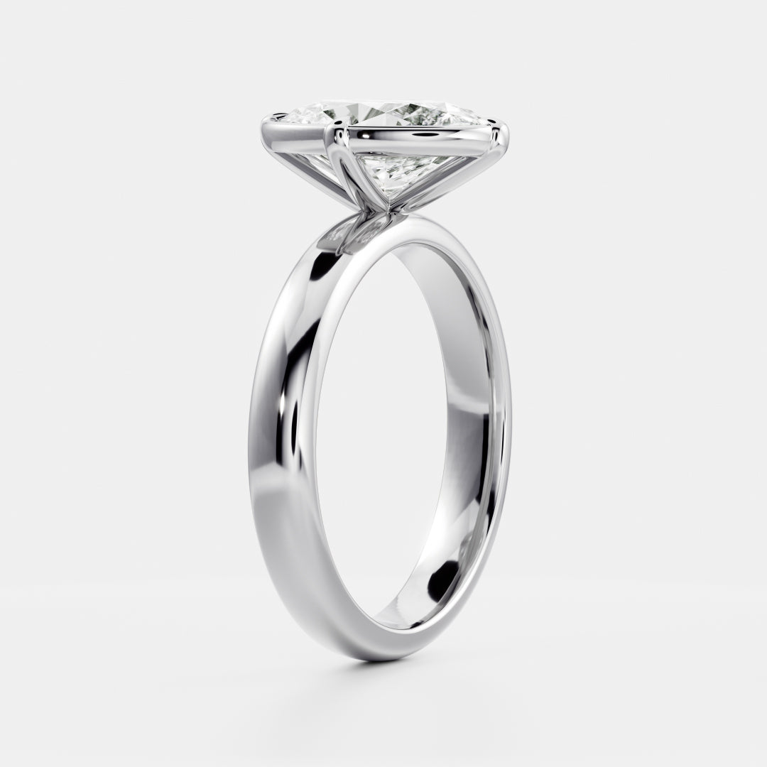 Oval Three Stone Lab Grown Diamond Engagement Ring