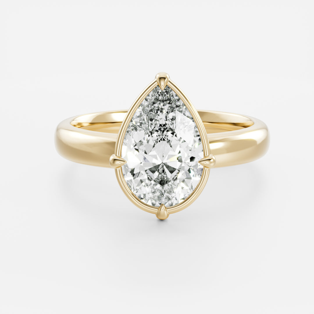 Oval Three Stone Lab Grown Diamond Engagement Ring