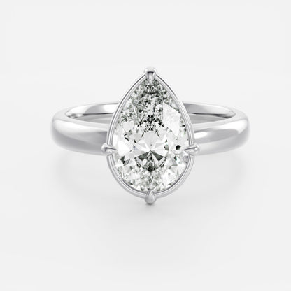 Oval Three Stone Lab Grown Diamond Engagement Ring