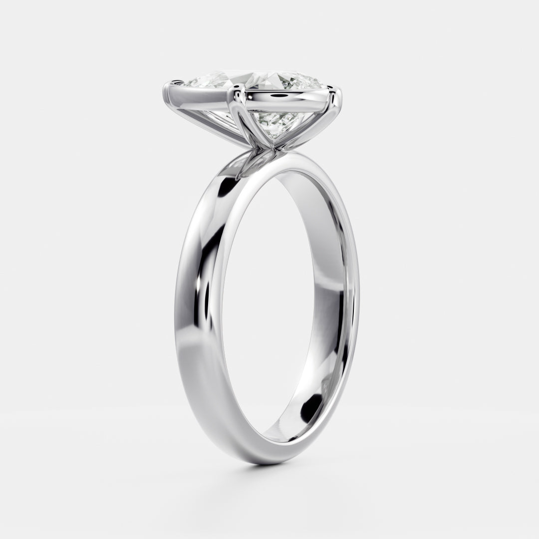 Oval Three Stone Lab Grown Diamond Engagement Ring