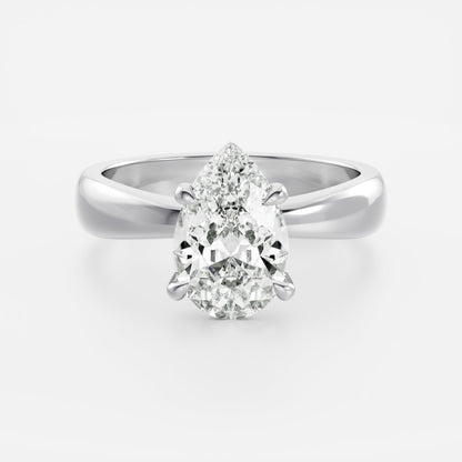Oval Three Stone Lab Grown Diamond Engagement Ring