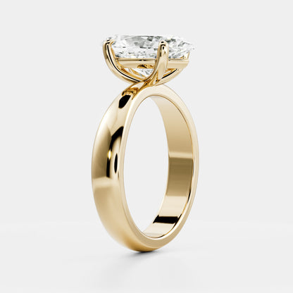 Oval Three Stone Lab Grown Diamond Engagement Ring
