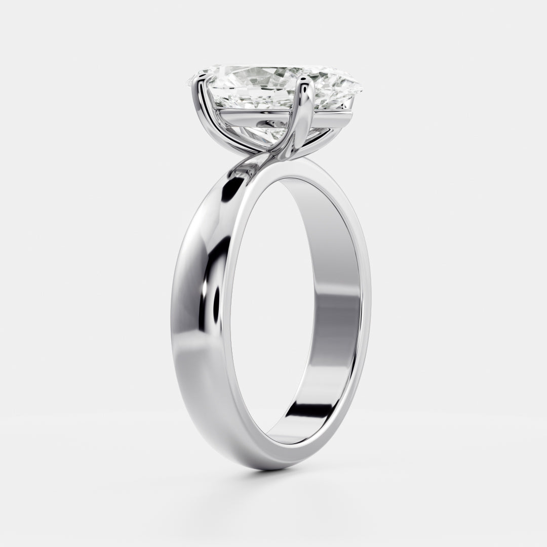 Oval Three Stone Lab Grown Diamond Engagement Ring