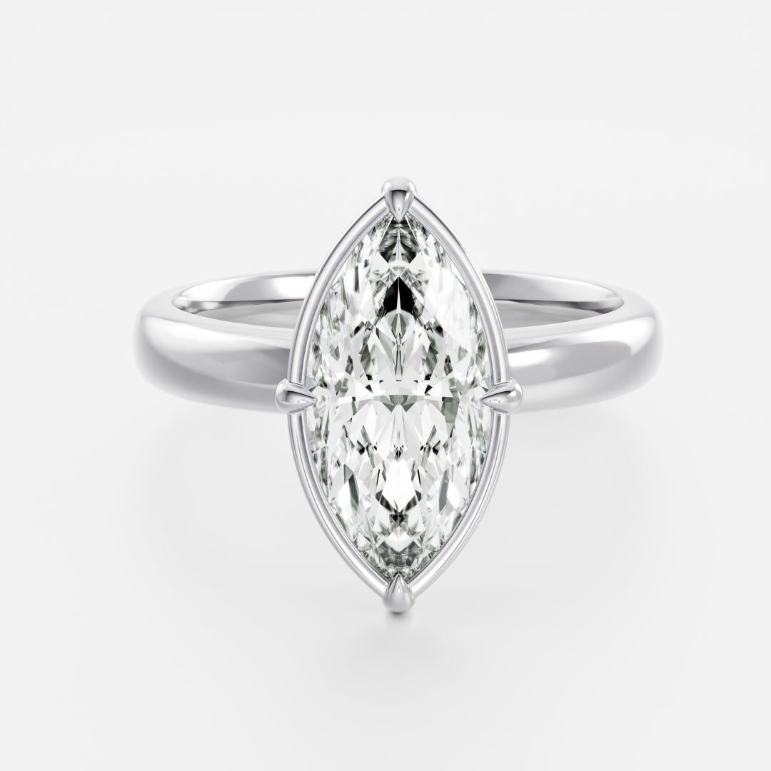 Oval Three Stone Lab Grown Diamond Engagement Ring