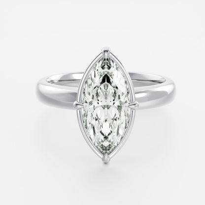 Oval Three Stone Lab Grown Diamond Engagement Ring