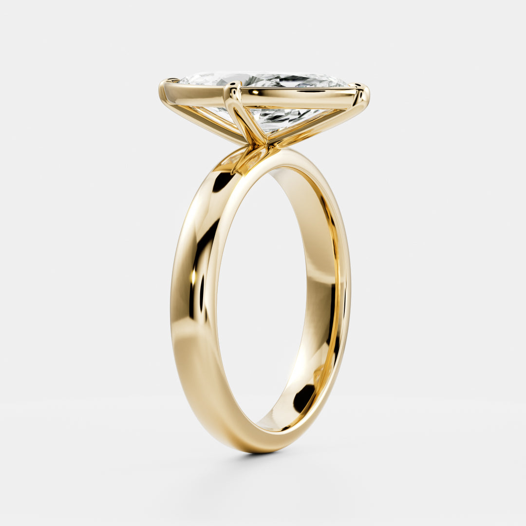 Oval Three Stone Lab Grown Diamond Engagement Ring