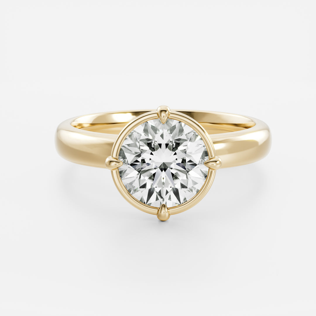 Oval Three Stone Lab Grown Diamond Engagement Ring