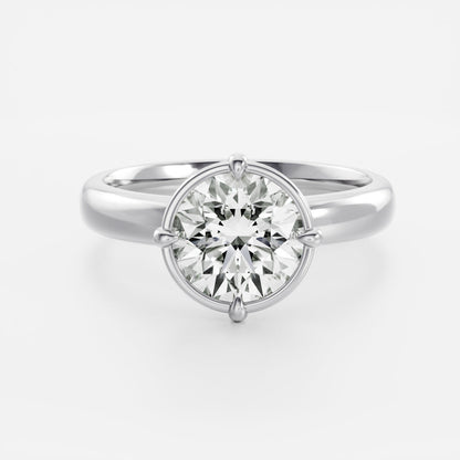 Oval Three Stone Lab Grown Diamond Engagement Ring