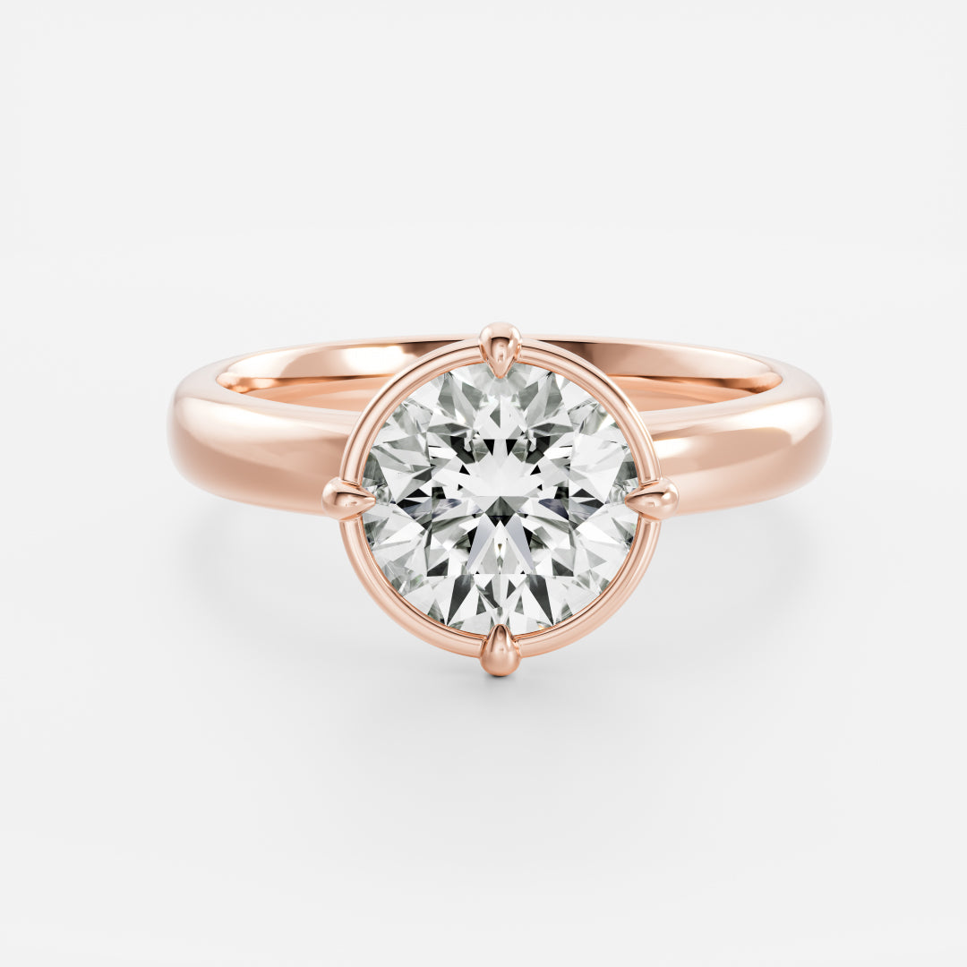 Oval Three Stone Lab Grown Diamond Engagement Ring