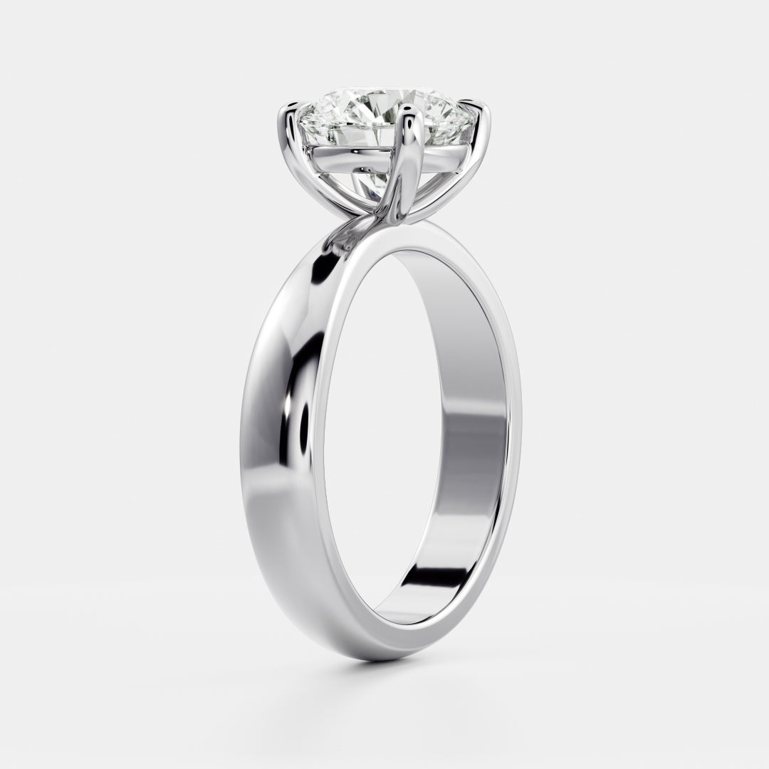 Oval Three Stone Lab Grown Diamond Engagement Ring