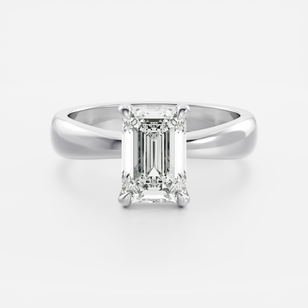 Oval Three Stone Lab Grown Diamond Engagement Ring
