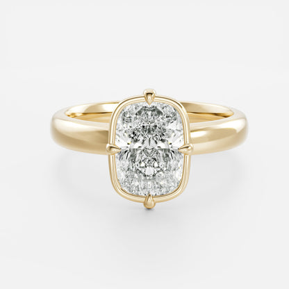 Oval Three Stone Lab Grown Diamond Engagement Ring