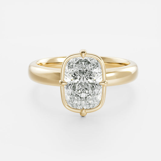 Oval Three Stone Lab Grown Diamond Engagement Ring