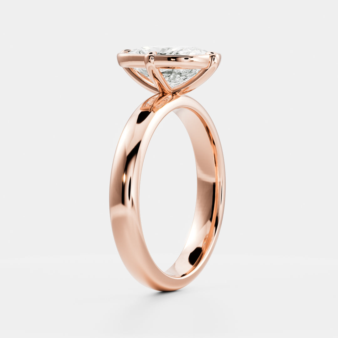 Oval Three Stone Lab Grown Diamond Engagement Ring