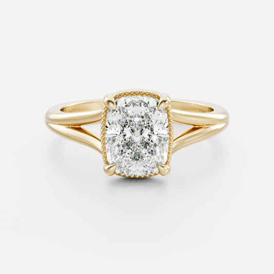 Oval Three Stone Lab Grown Diamond Engagement Ring