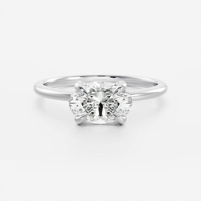 Oval Three Stone Lab Grown Diamond Engagement Ring
