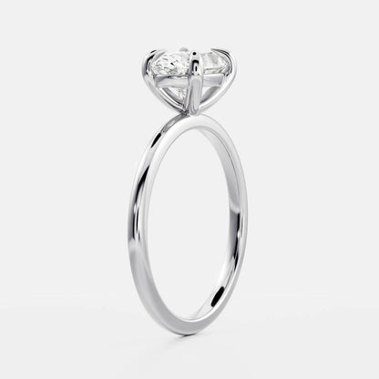 Oval Three Stone Lab Grown Diamond Engagement Ring