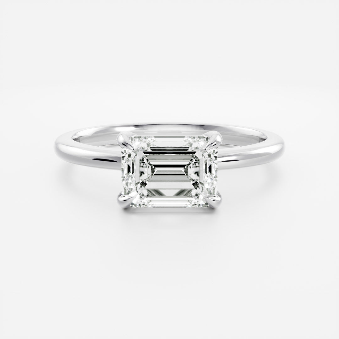 Oval Three Stone Lab Grown Diamond Engagement Ring