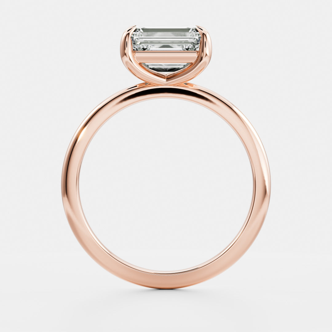 Oval Three Stone Lab Grown Diamond Engagement Ring