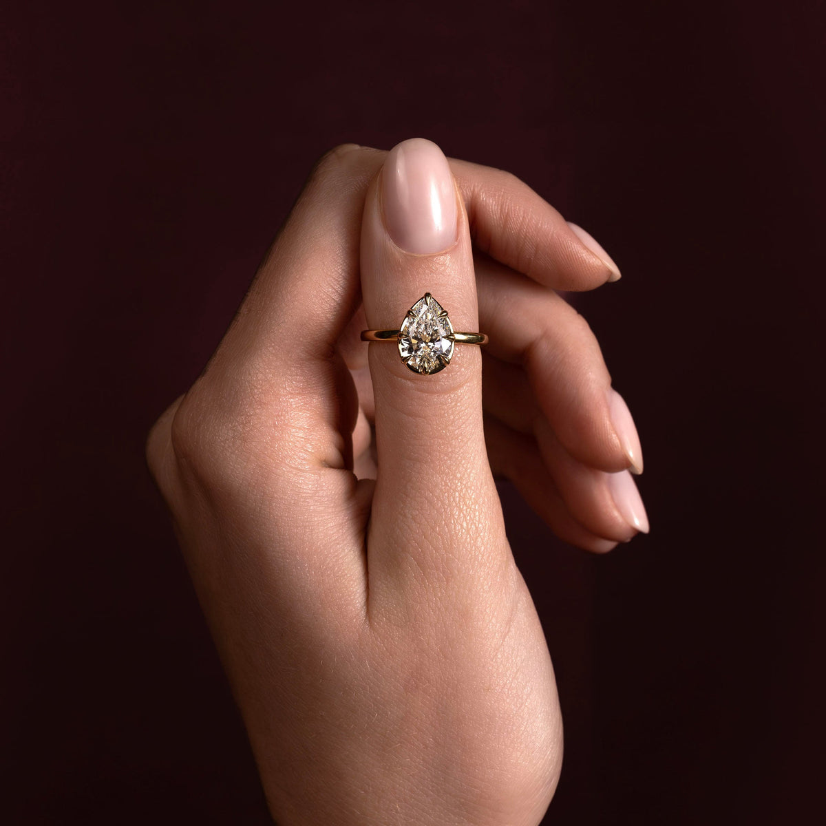 Oval Three Stone Lab Grown Diamond Engagement Ring