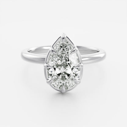 Oval Three Stone Lab Grown Diamond Engagement Ring