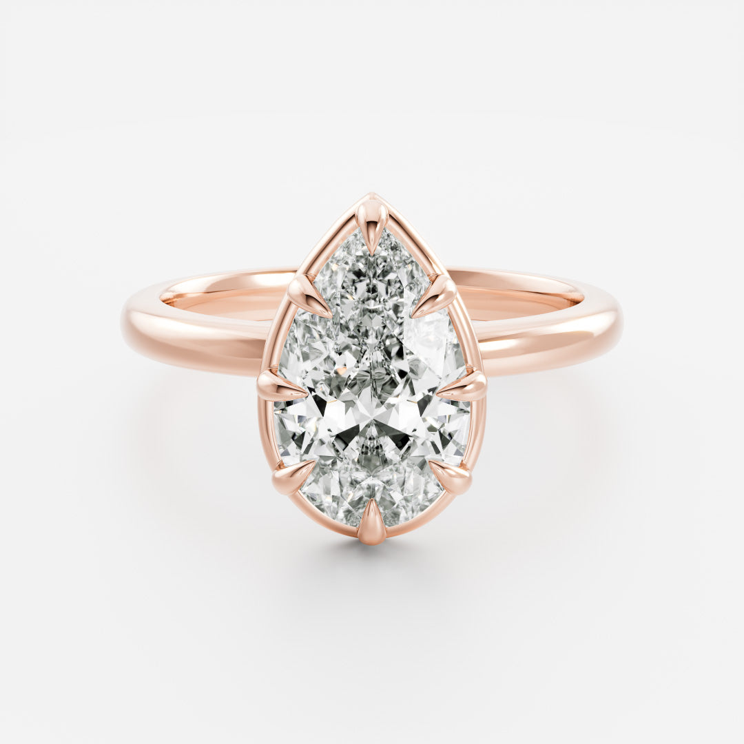 Oval Three Stone Lab Grown Diamond Engagement Ring