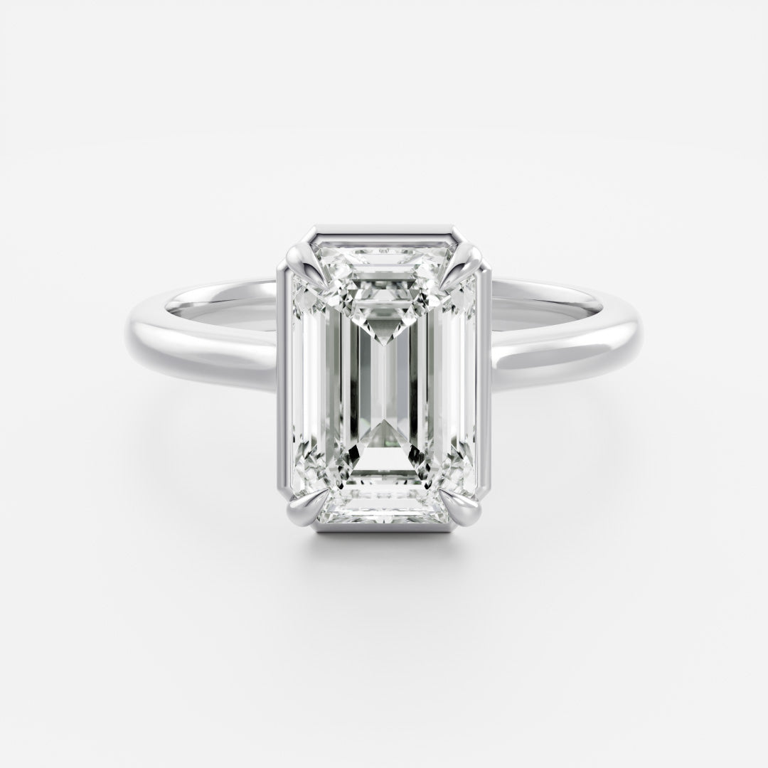 Oval Three Stone Lab Grown Diamond Engagement Ring