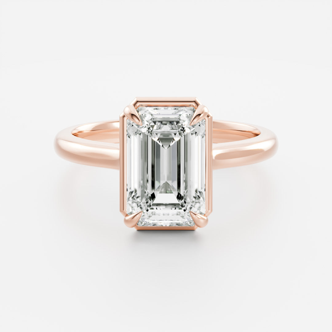 Oval Three Stone Lab Grown Diamond Engagement Ring