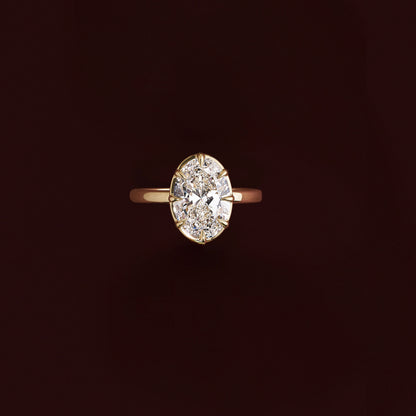 Oval Three Stone Lab Grown Diamond Engagement Ring