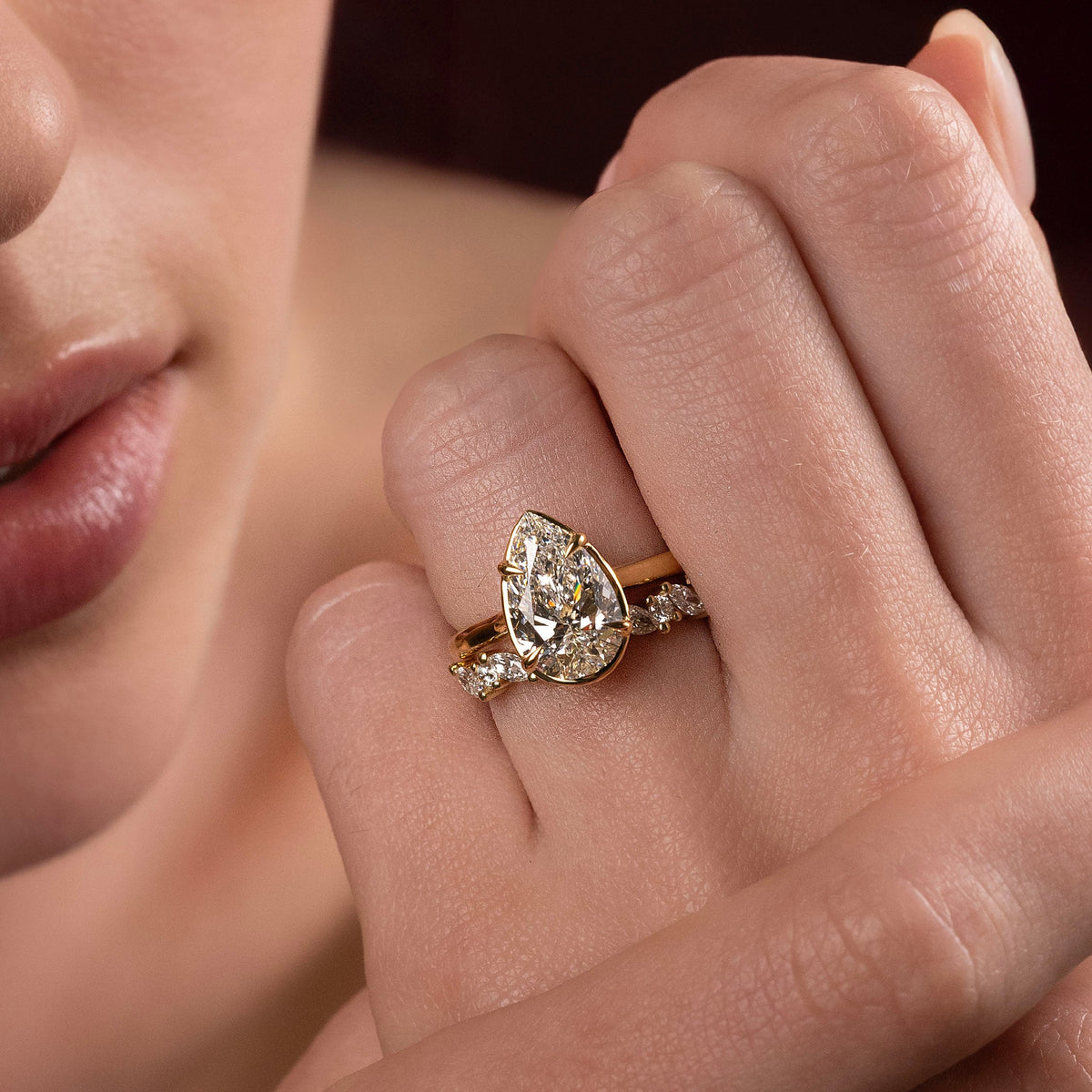 Oval Three Stone Lab Grown Diamond Engagement Ring