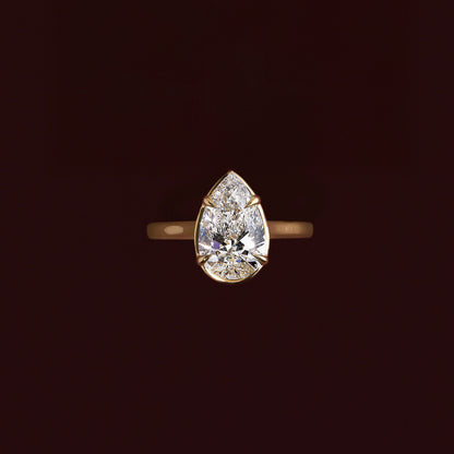 Oval Three Stone Lab Grown Diamond Engagement Ring