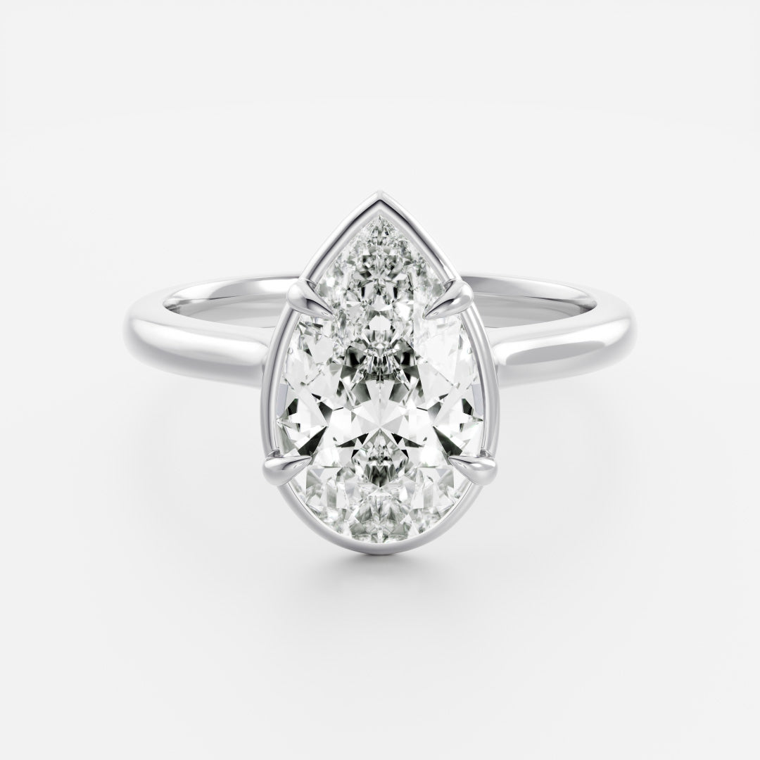 Oval Three Stone Lab Grown Diamond Engagement Ring