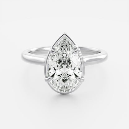 Oval Three Stone Lab Grown Diamond Engagement Ring
