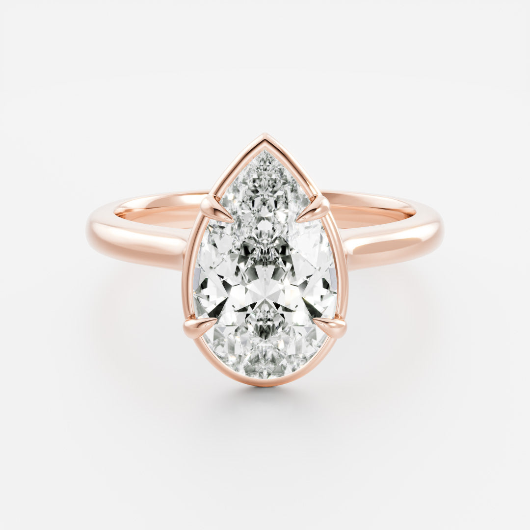 Oval Three Stone Lab Grown Diamond Engagement Ring