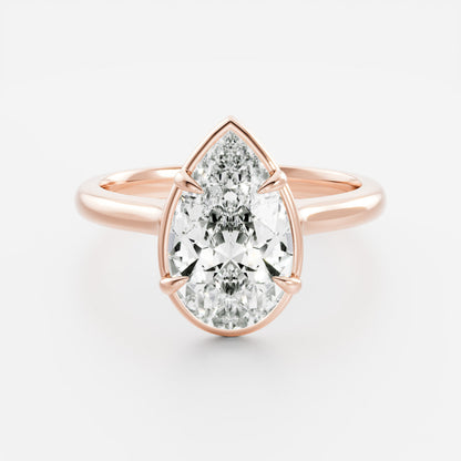 Oval Three Stone Lab Grown Diamond Engagement Ring