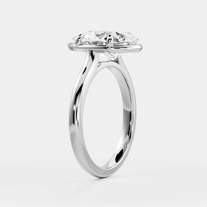 Oval Three Stone Lab Grown Diamond Engagement Ring
