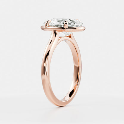 Oval Three Stone Lab Grown Diamond Engagement Ring