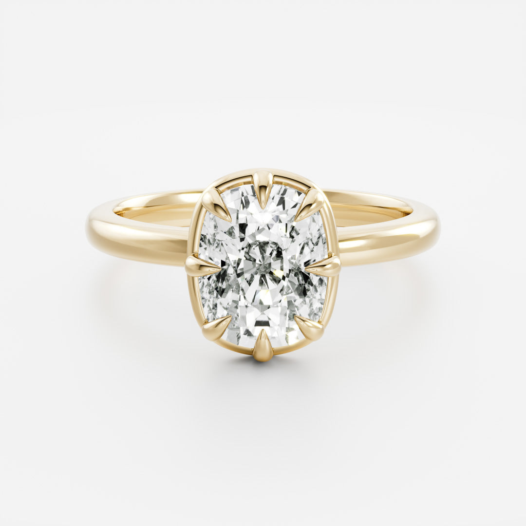 Oval Three Stone Lab Grown Diamond Engagement Ring