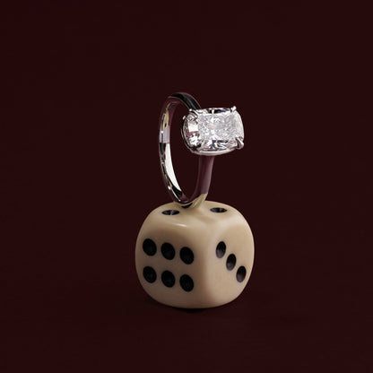 Oval Three Stone Lab Grown Diamond Engagement Ring